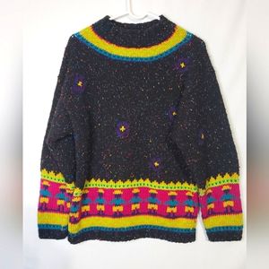 Vintage Forenza Women's Knit Multicolored Pullover Wool Sweater Size M